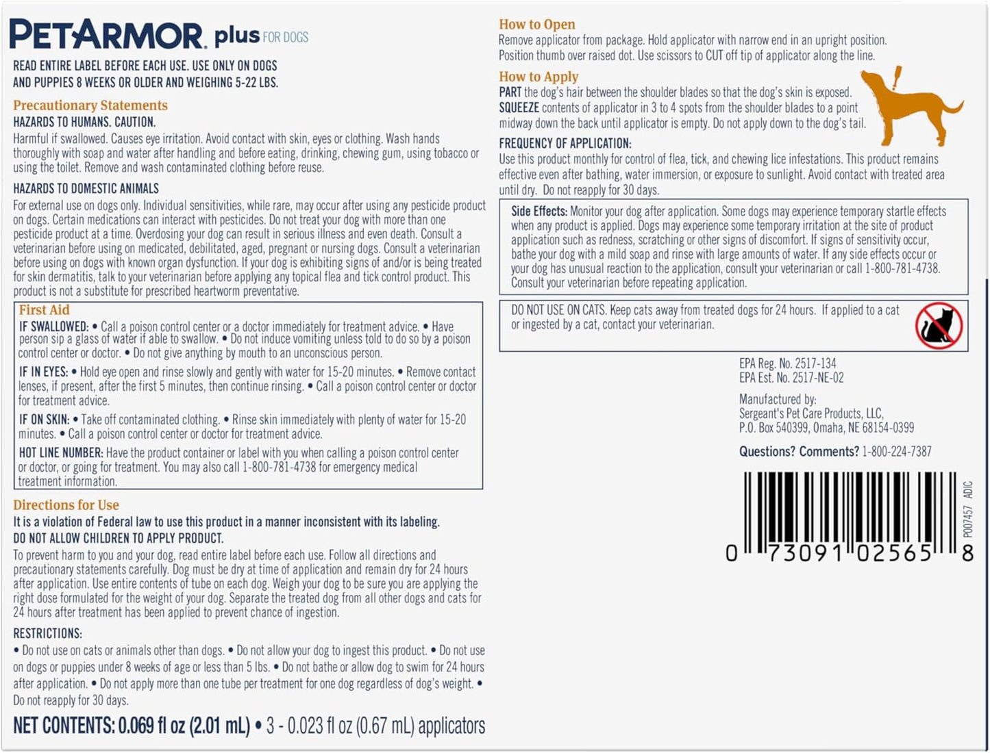 PetArmor Plus Flea and Tick Prevention - Fast-Acting Waterproof Treatment for Small Dogs (5-22 lbs)