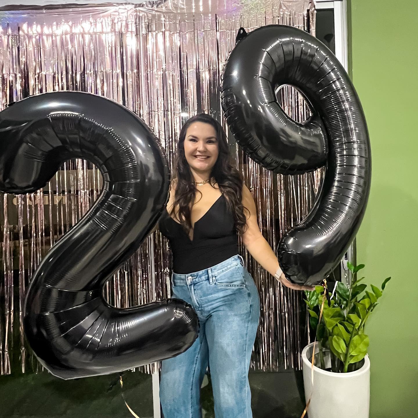 Black Number 7 Balloon 40 Inch, 7th Birthday Party Decorations for Children, Giant 7 Foil Balloon for Party Supplies