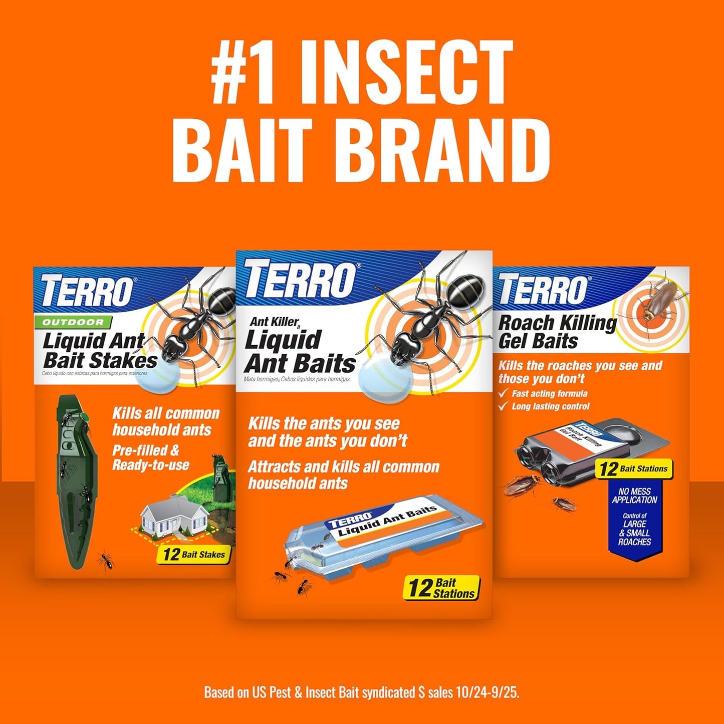 Terro T300-3SR Liquid Ant Killer - Effective 3 Pack Ant Baits for Quick Pest Control