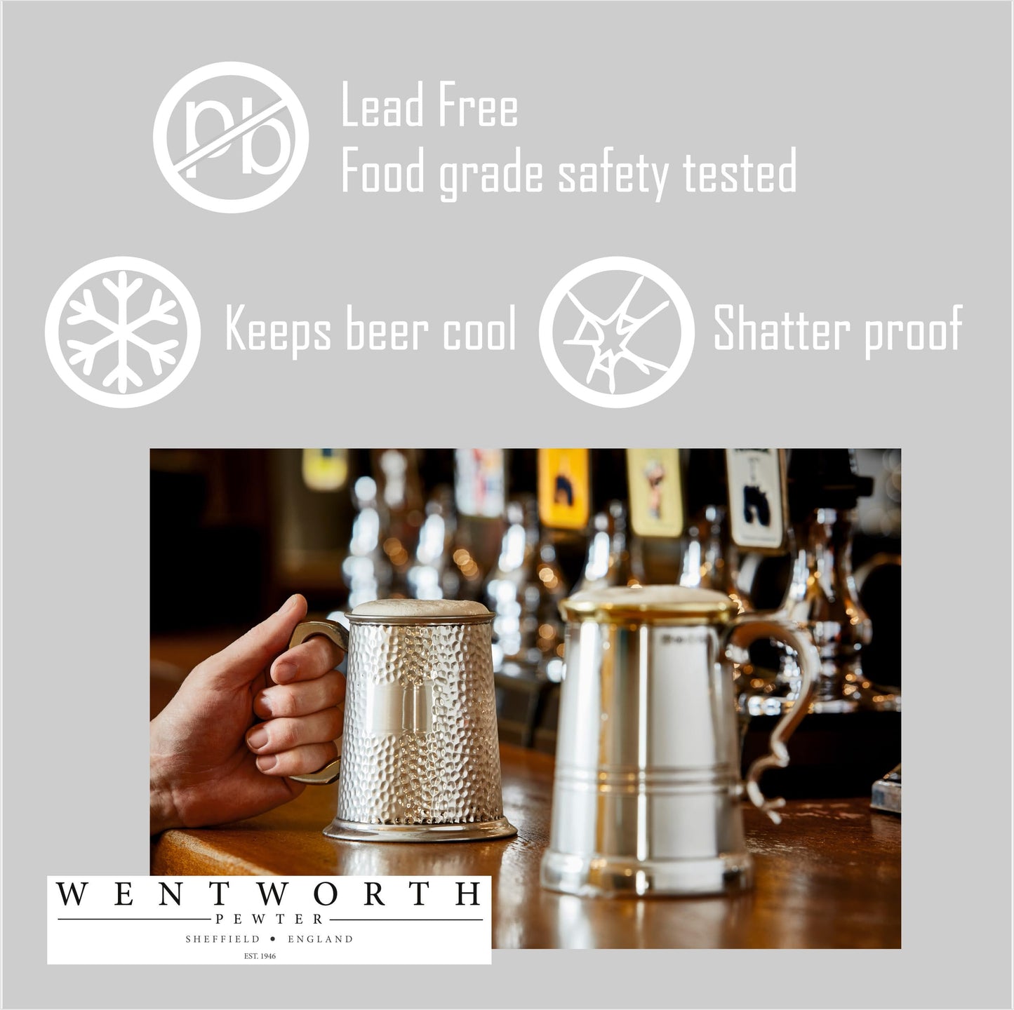 Wentworth Pewter - White Wine Pewter Goblet (White Wine Goblet)