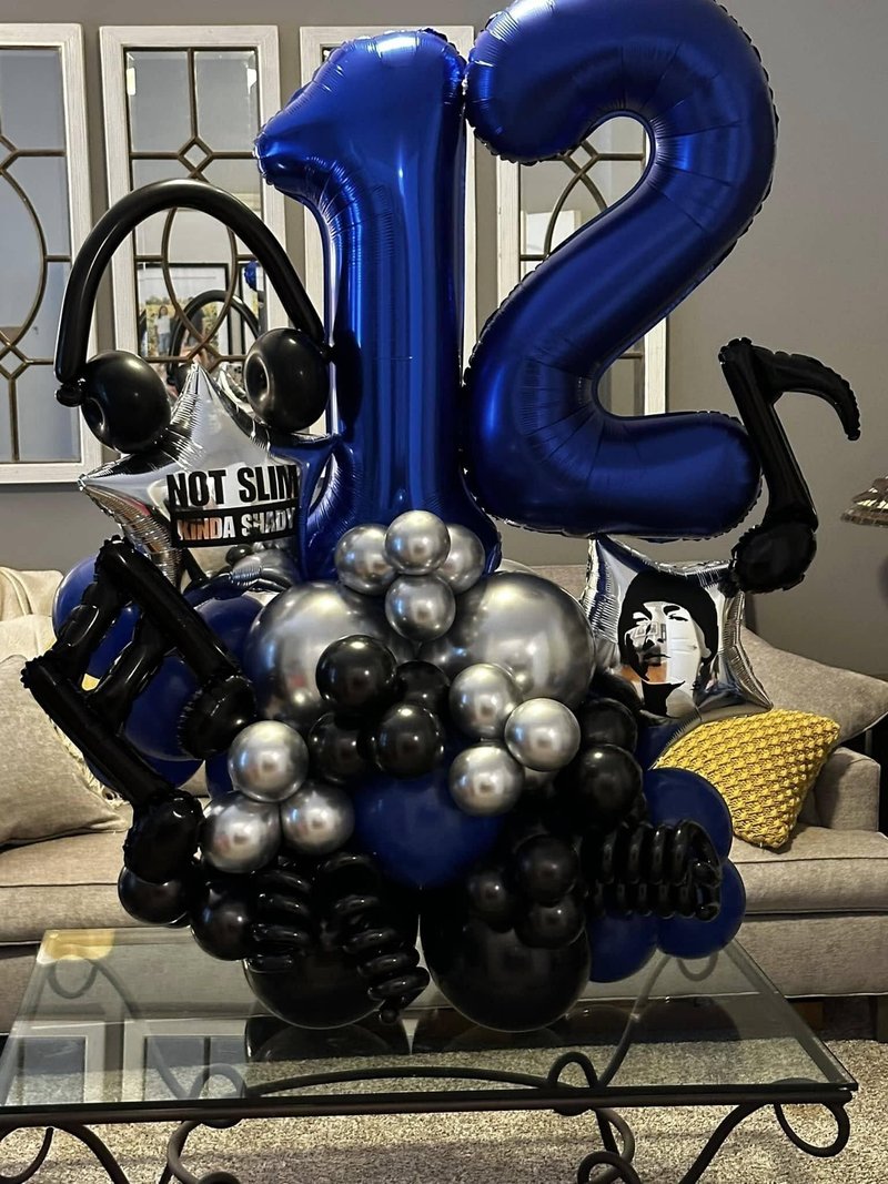 Night Blue Number 4 Balloon 40 Inch, 4th Birthday Party Decorations for Children, Giant 4 Foil Balloon for Party Supplies
