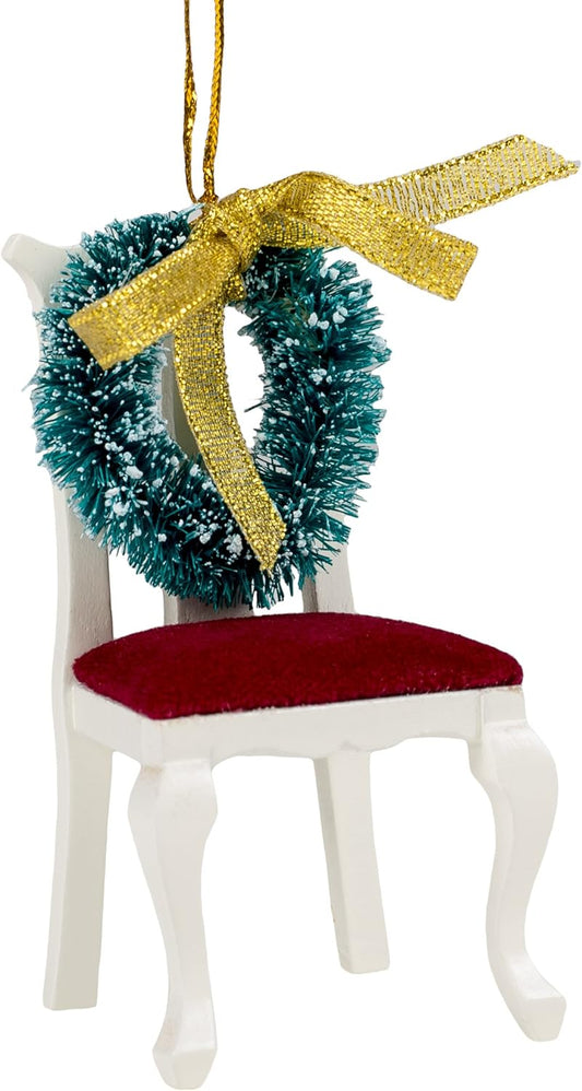 Memorial Ornament - 'Chair with Wreath' by Roman Inc. | Elegant Tribute