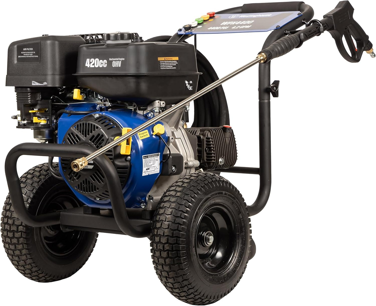 Westinghouse WPX4400 Gas Pressure Washer - 4400 PSI, 4.2 GPM, Includes Spray Gun & 5 Nozzle Set