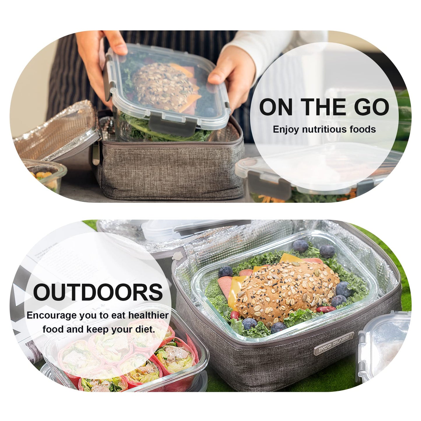 coccot Glass Food Storage Containers with Lids Airtight, Glass Meal Prep Containers for Lunch, Glass Container Set, BPA Free(20 Pieces)