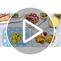 2Pcs Blue White Snowflake Melamine Serving Trays 16x11in - Winter Rectangular Platters with Handles