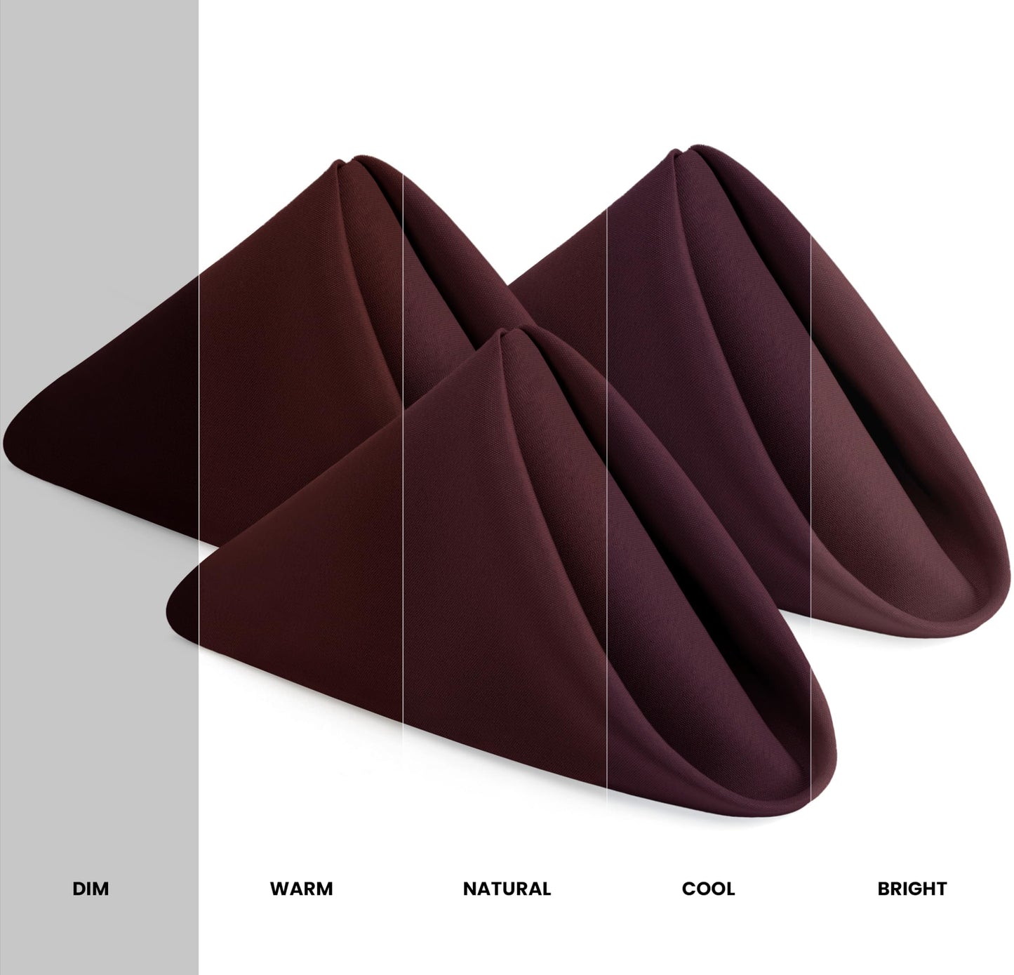 Utopia Home Burgundy Cloth Napkins (12 Pack, 20x20 Inches), Ideal Dinner Napkins for Party, Wedding and Lunch/Dinner