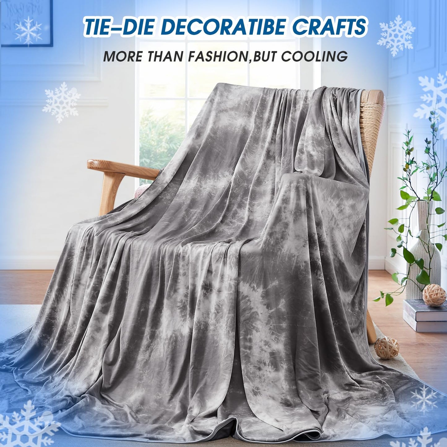 inhand Cooling Blanket King Size, Summer Blankets for Hot Sleepers & Night Sweat, Thin Blanket Cold Cool Lightweight Cooling Blanket for Couch Bed, Light Blanket for All Season Use