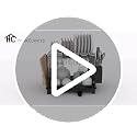 Foldable 2-Tier Dish Drying Rack with Drainboard - Black Kitchen Organizer