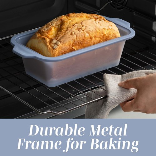 Cook With Color 17-Pc. Silicone Baking Pan Set - Non-Stick Muffin Pans & Sturdy Metal Frame | Easy Clean