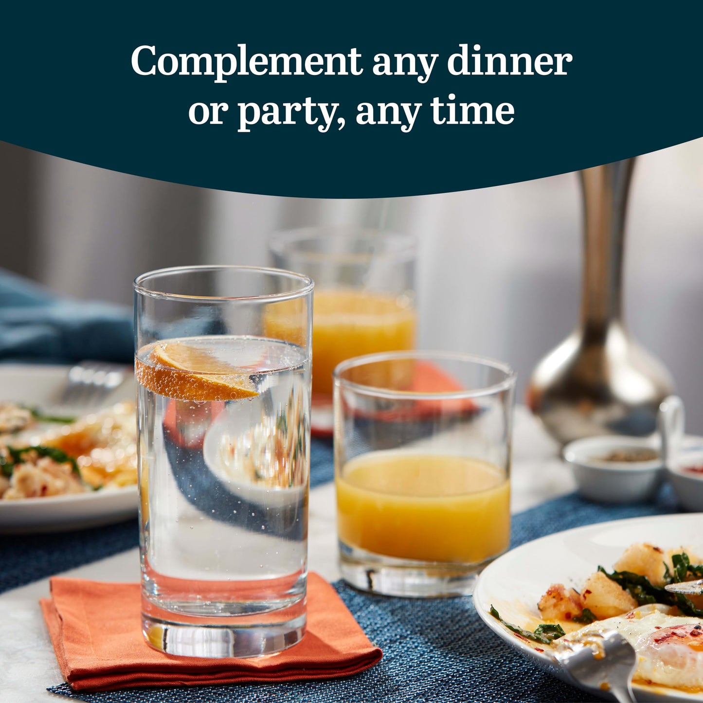 Libbey Province Tumbler and Rocks Glass Set, Elegant Drinkware Glasses Set, Dishwasher Safe Drinking Glasses Set of 16