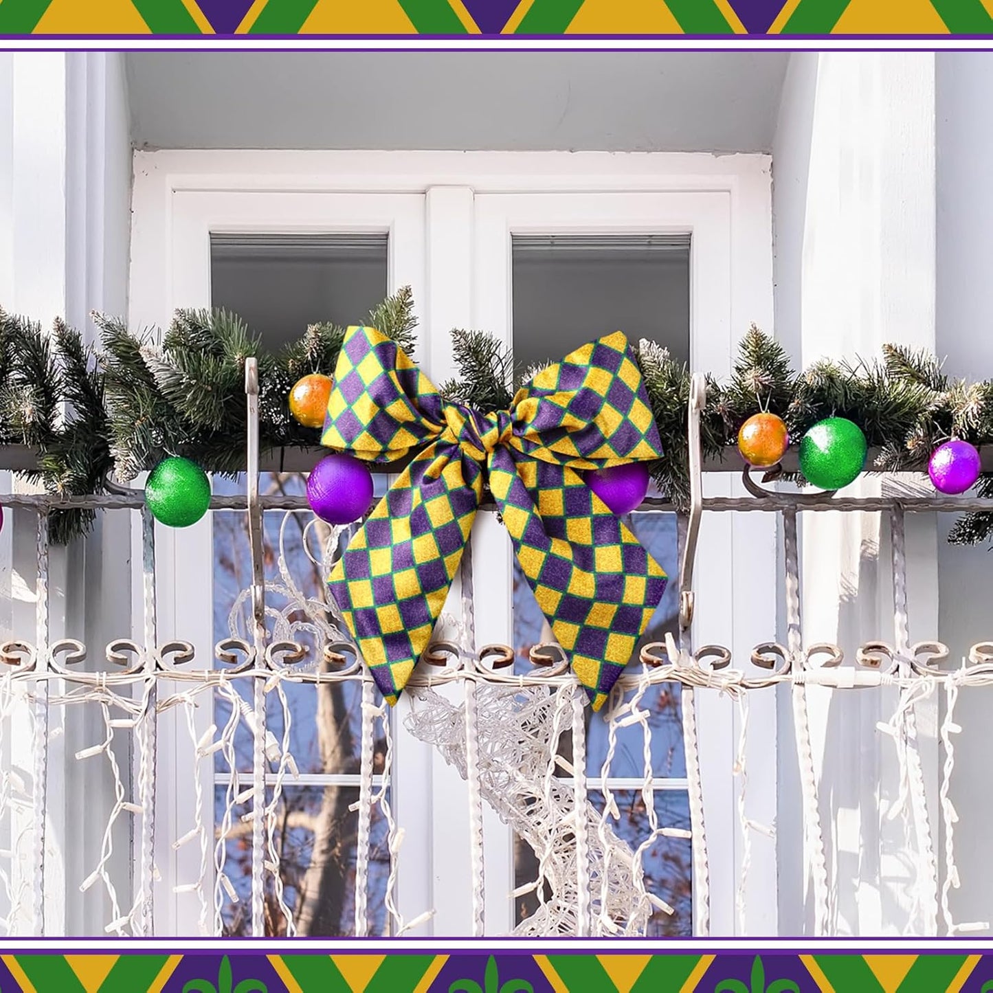 VitalCozy Carnival Wreath Sash - Elegant Satin Ribbon for Monogrammed Decor | Indoor/Outdoor Use
