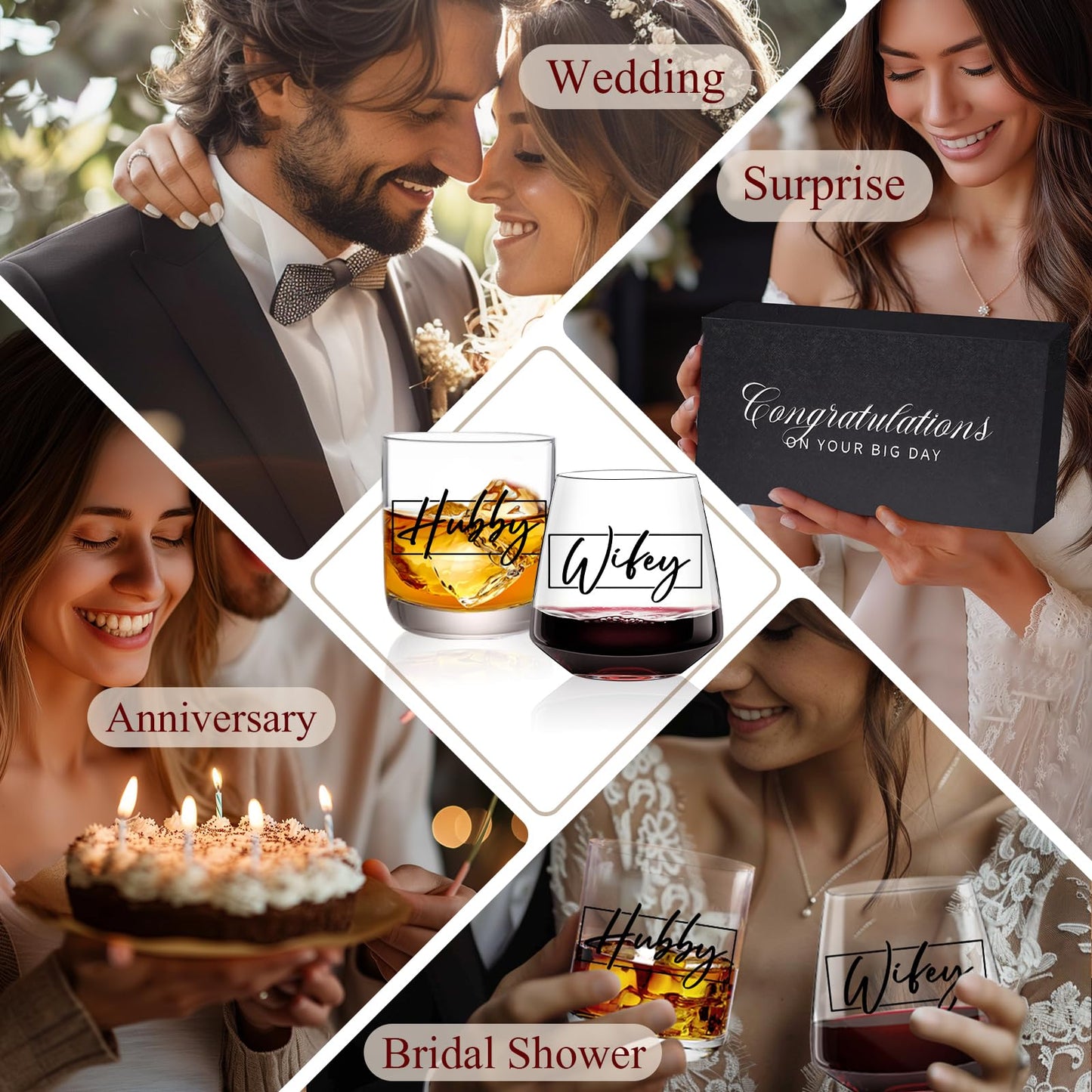 Wedding Gifts for Couples 2025 - Unique Engagement Wedding Gifts for Newlywed Couples Mr and Mrs Him and Her【Memory Box Set】 Cool Couple Wishes for Couples Wife Husband