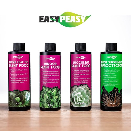Easy Peasy Plants Liquid Indoor Plant Food - All-Purpose Fertilizer for Houseplants | 4-3-4 Nutrients, Lasts Like 8 oz Bottle