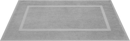 Cotton Paradise 100% Cotton Bath Mats - Soft, Absorbent, Quick-Dry Set of 2 | Light Gray 20x34 Inches