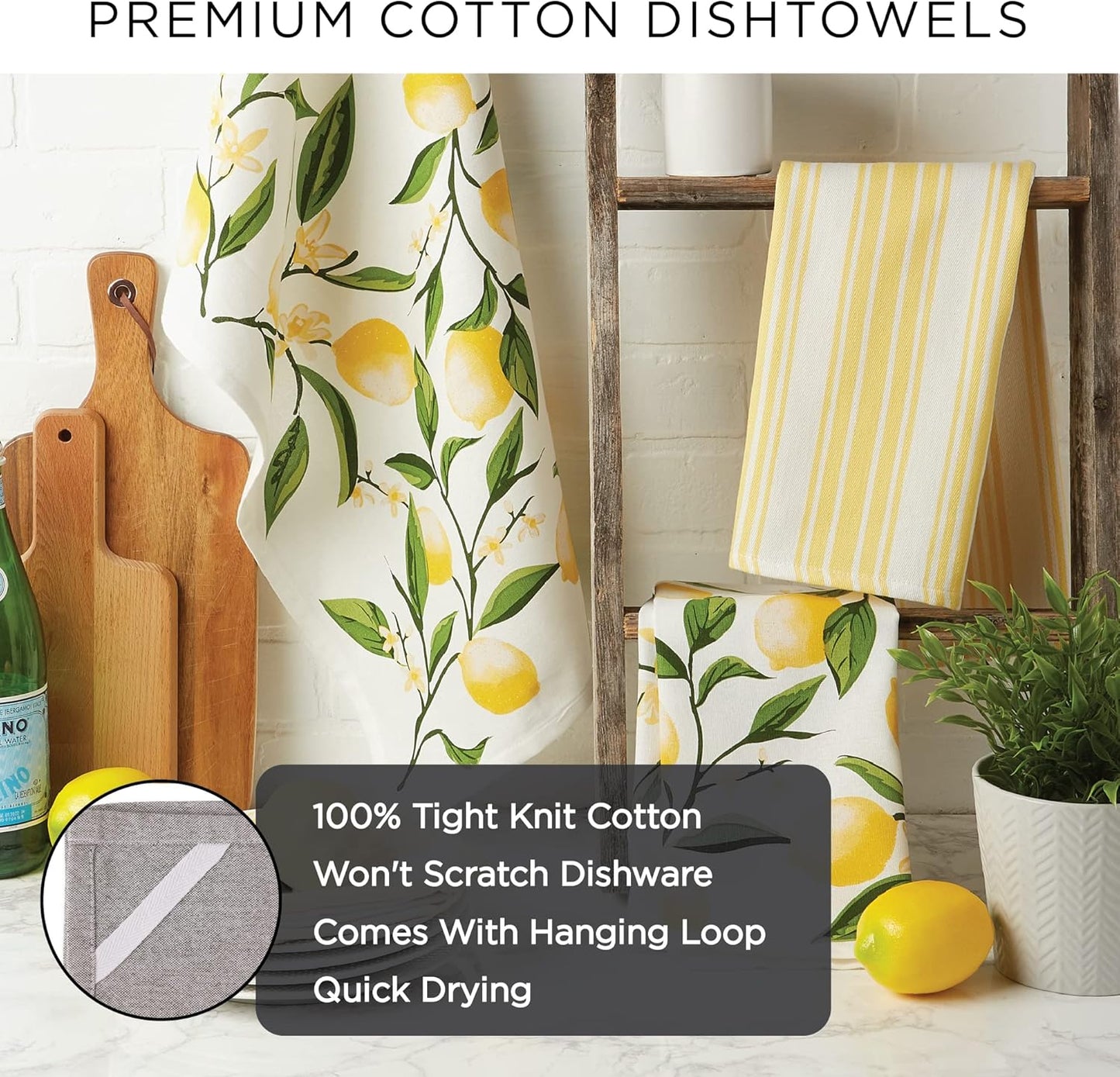 Dog Print Absorbent Dishtowel Set - 3 Count, 18x28 Kitchen Towels for Pet Lovers