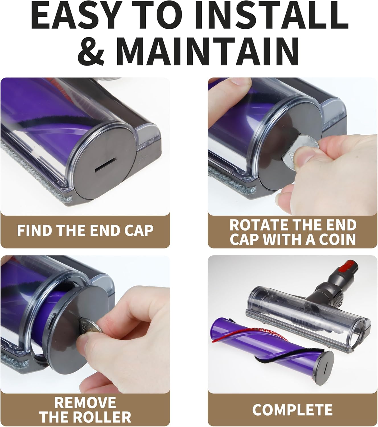 Quick-Release Motorhead Cleaner Compatible with Dyson V7 V8 V10 V11 V12 V15 Gen 5 SV10 SV11 SV12 SV14 SV20 SV22 SV24 Vacuums Cleaner Head for Hardwood Floor Carpets