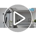 Square 10-Inch Rainfall Shower Head with 4-Mode Handheld Spray - Chrome