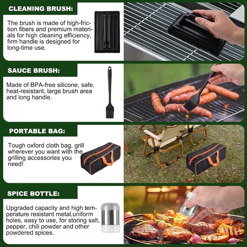 Blackstone 139PCS Griddle Accessories Set - Premium Flat Top Grill Tools with Metal Spatula & Basting Cover