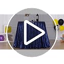Round Navy Blue Sequin Tablecloth 120-Inch for Parties & Events