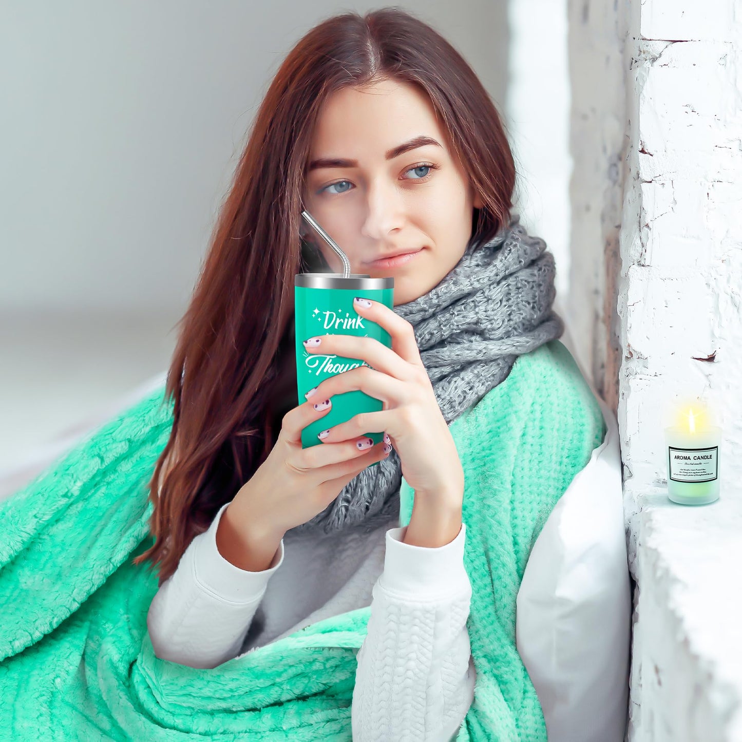 Gifts for Women, 21PCS Self Care Gifts Get Well Soon Gifts, Ocean Relaxing Care Package for Women w/Luxury Flannel Blanket, Unique Birthday Idea for Mom Wife Sister