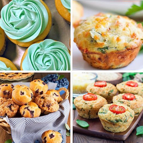 JEWOSTER Silicone Muffin Pan - 12-Cup Nonstick Baking Molds, BPA-Free | 2-Pack for Muffins & Cupcakes