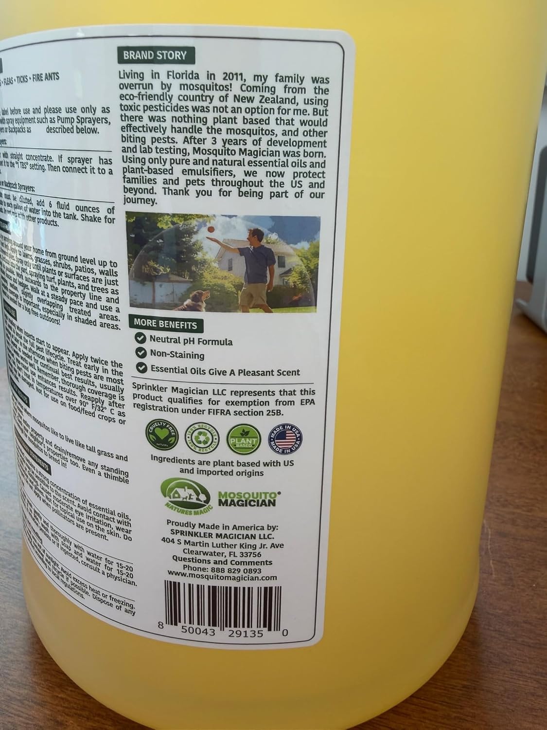 Mosquito Magician Liquid Concentrate - Pet Safe Outdoor Mosquito Repellent Yard Spray Treatment, 1 Gallon