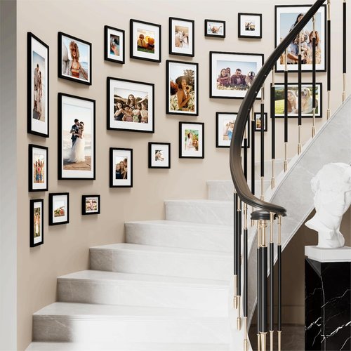decorUhome 8x10 Picture Frame - Versatile Display for 5x7 or 8x10 Photos, Black, 1 Pack