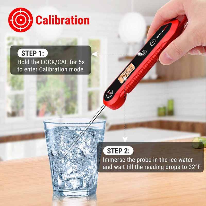 TempPro Digital Instant Read Meat Thermometer for Grilling Waterproof KitchenThermometer with Calibration & Backlight Smoker Oil Fry Candy Thermometer for Commercial Bakeware(Previously ThermoPro)
