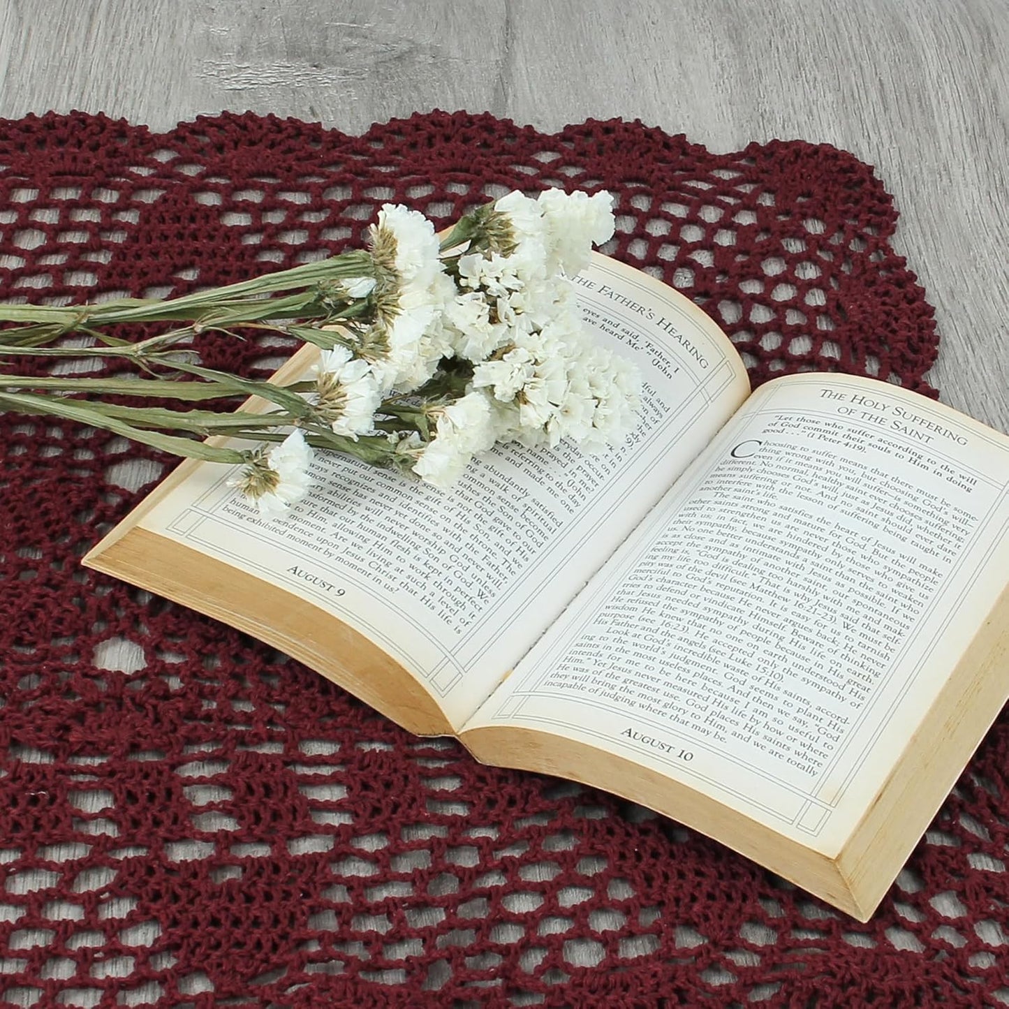 Handmade Crochet Lace Table Runner 15x51 Inch - Elegant White Décor