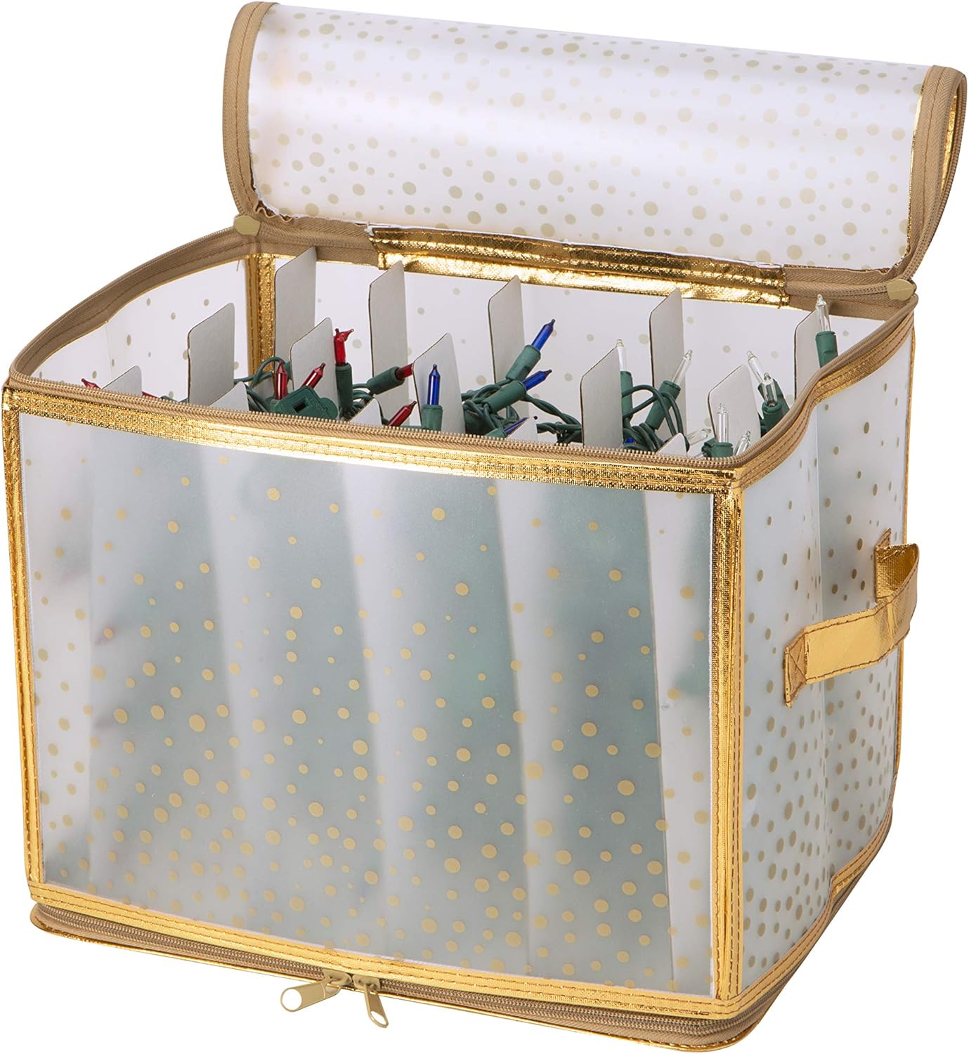Ornament Storage Organizer for 112 Ornaments | Zipper Closure | Space-Saving Red Design