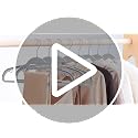 HOUSE DAY Grey Plastic Hangers 50 Pack, Slim Space Saving, Non Slip
