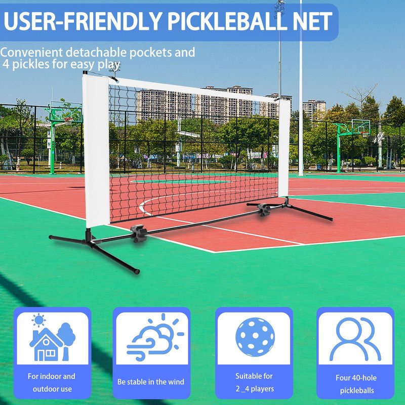 Small Mini Pickleball Net, 5FT Pickle Ball Net Portable Outdoor with Carry Bag, for Outdoor Backyard Home Driveway, Pickleball Dink Net(White Set)