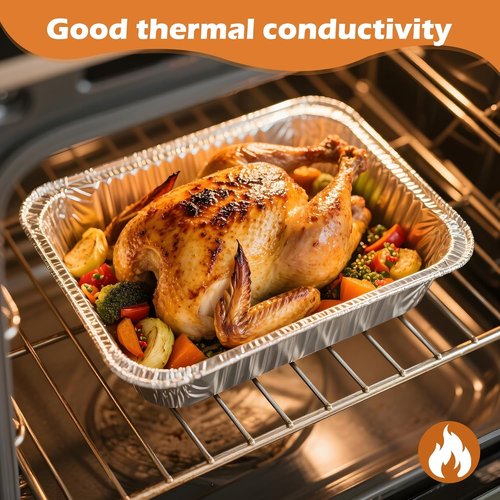 Findful Aluminum Pans | Heavy-Duty 9x13 Foil Trays for Cooking, Baking & Storing - 30 Pack, Leak-Proof & Oven-Safe