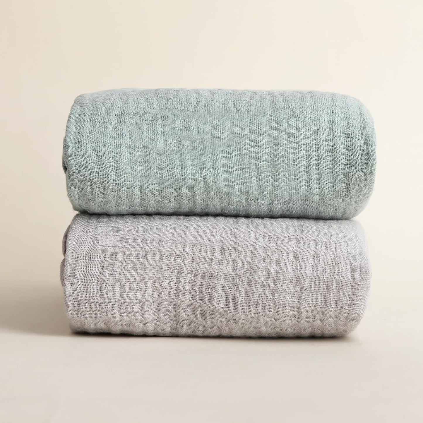 Muslin Swaddle Blankets - 100% Cotton Soft & Breathable Newborn Receiving Blankets | 2 Pack, Large 40 x 40 Inches