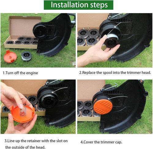 BLACK+DECKER 4-Pack String Trimmer Replacement Spool - 30 Feet, 0.065 Inches Autofeed Design