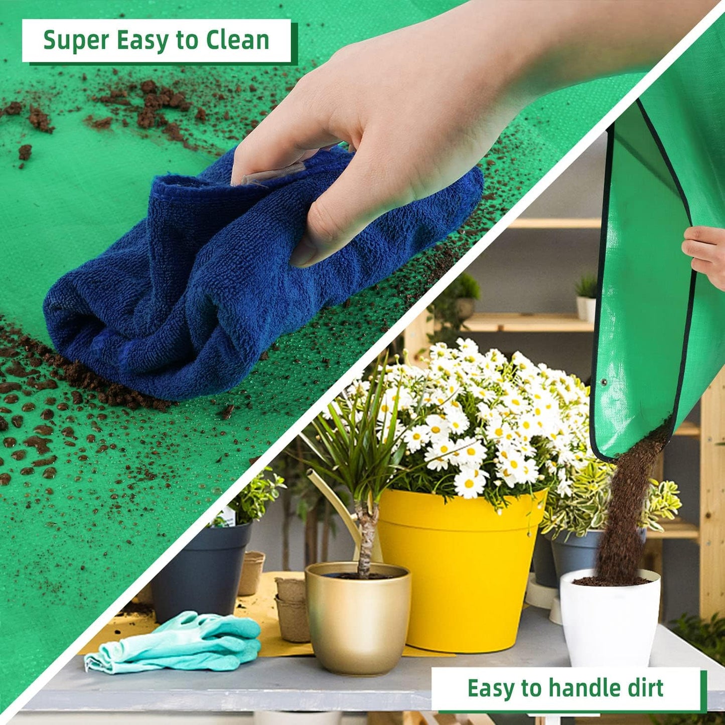 Skiennix Large Repotting Mat - 39.5" x 31.5" Portable Gardening Tray for Indoor Plants & Succulents
