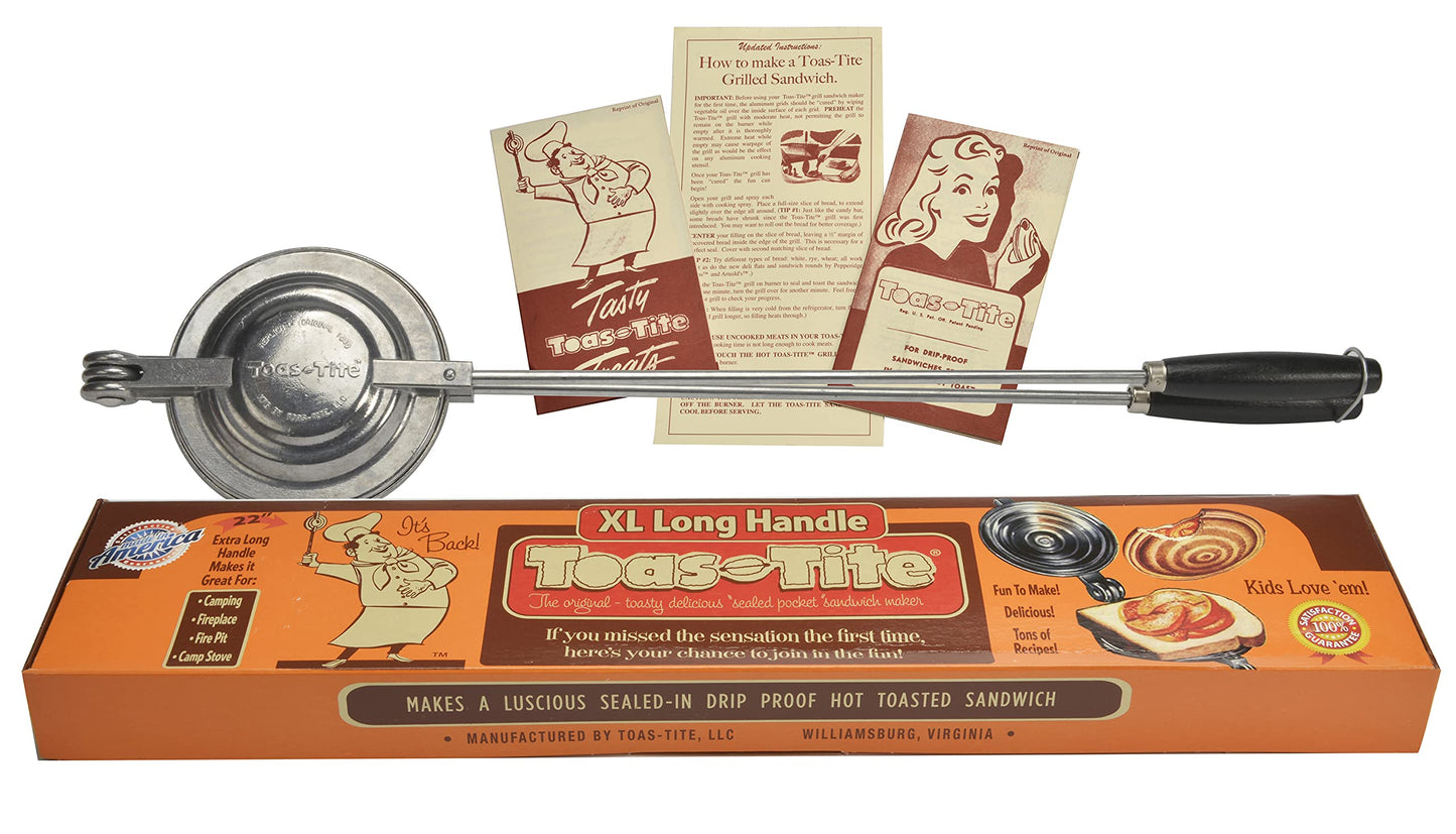 Toas-Tite Long Handled Pocket Sandwich Grill, X-Large, 21.75-Inch (79358)