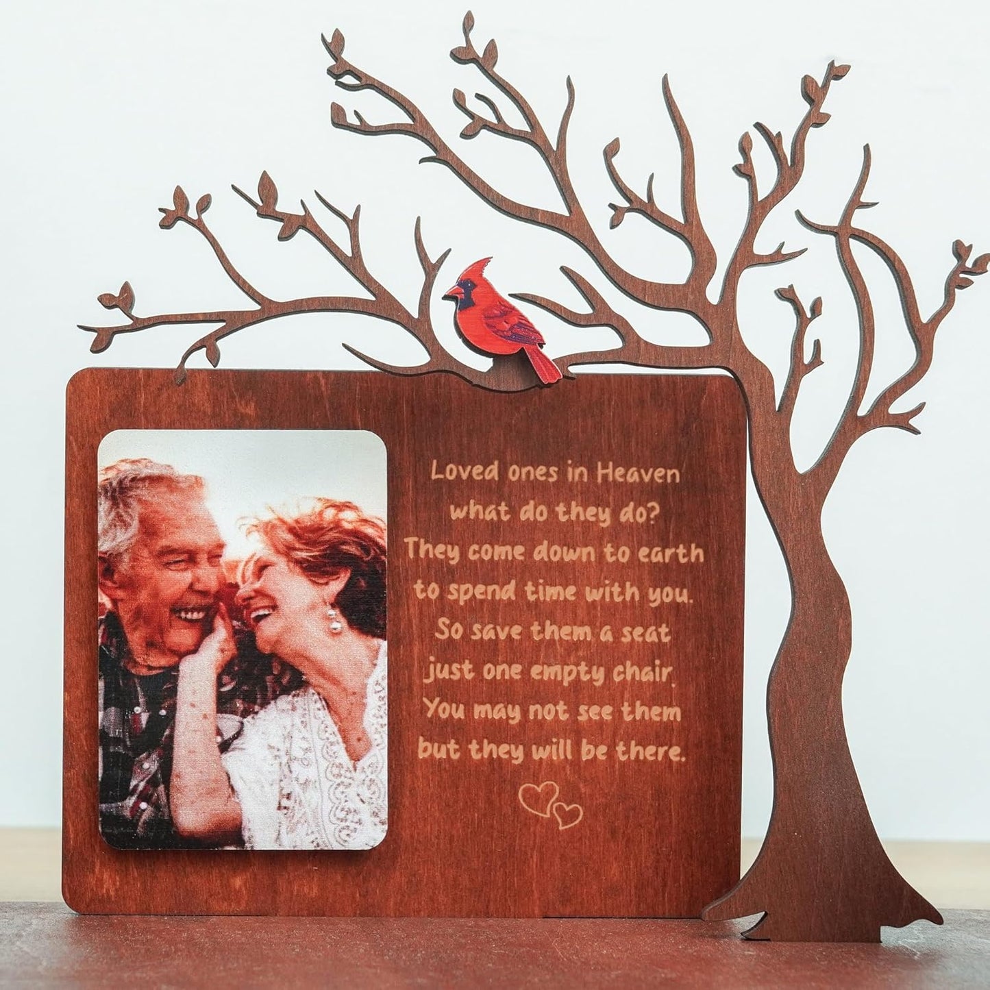 Cardinalis Memorial Candleholders - Personalized Name Sign for Loved Ones | Wooden Keepsake Decor