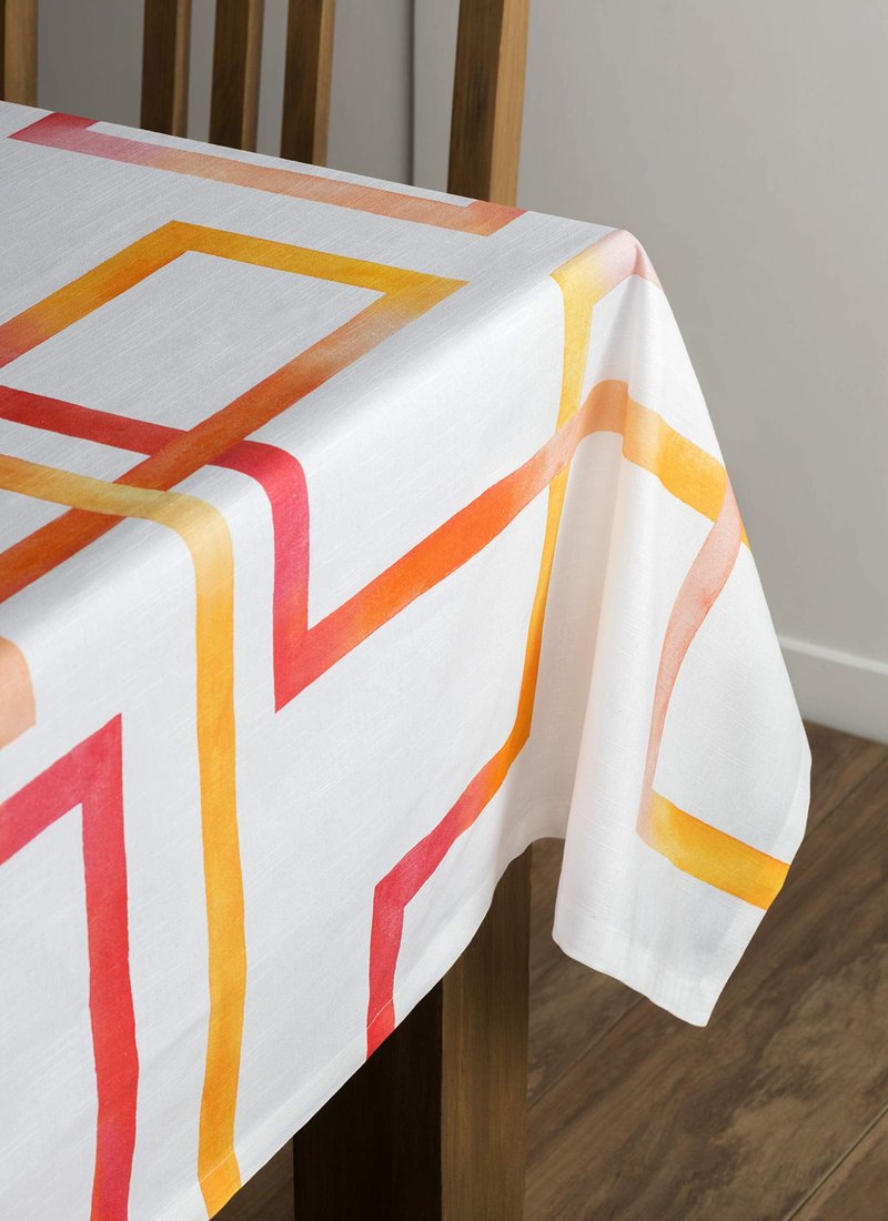 Maison d' Hermine Table Cloth Rectangle Table 100% Cotton 60 x 120 Inches Tablecloth Reusable Decorative for Dining Kitchen Room Farmhouse Home Gifts for Mothers Day Spring Summer - Summer Maze