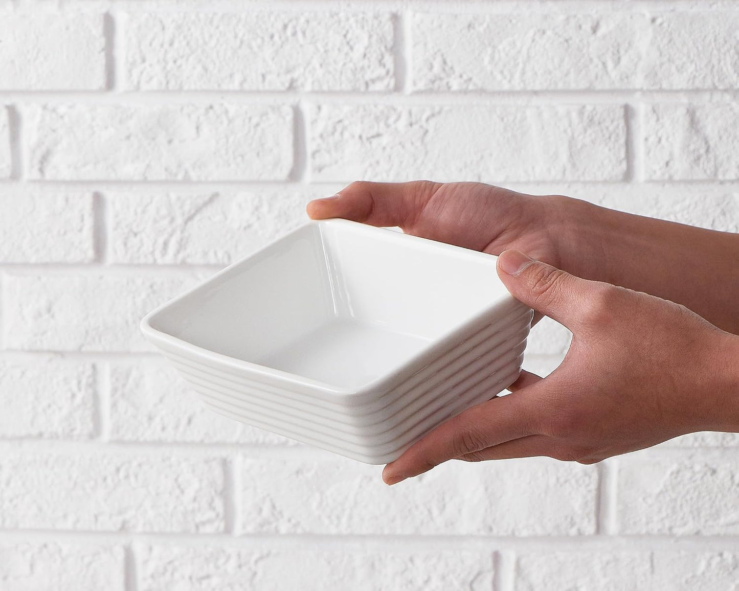 ONEMORE Small Baking Dish - Rectangle Ceramic Casserole Dish Set of 4 | Oven Safe, 5x7 for 1-2 People