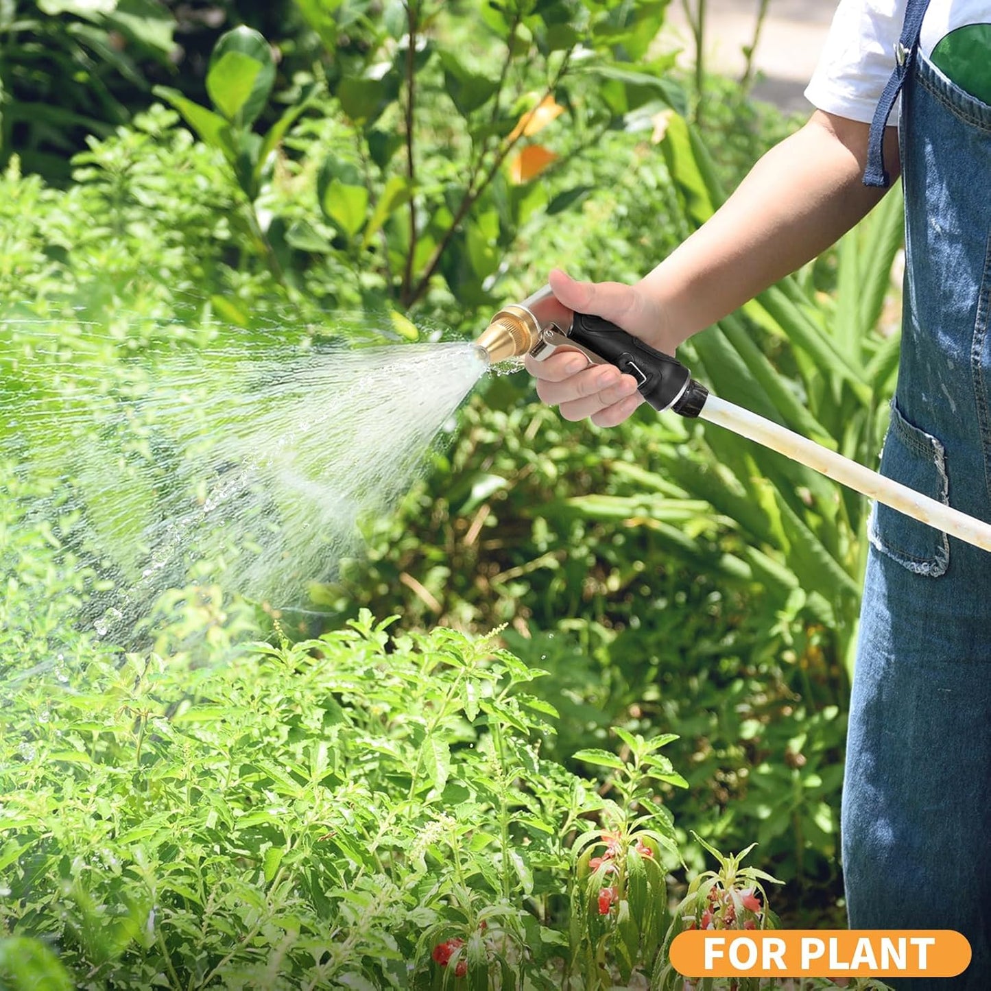 Skiennix Heavy Duty Metal Hose Nozzle - Adjustable Spray Patterns for Efficient Watering & Washing