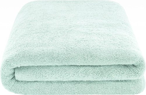 Cotton Paradise 100% Cotton Oversized Bath Sheet - Extra Large Turkish Towel in Mint Green | 40x80 Inches