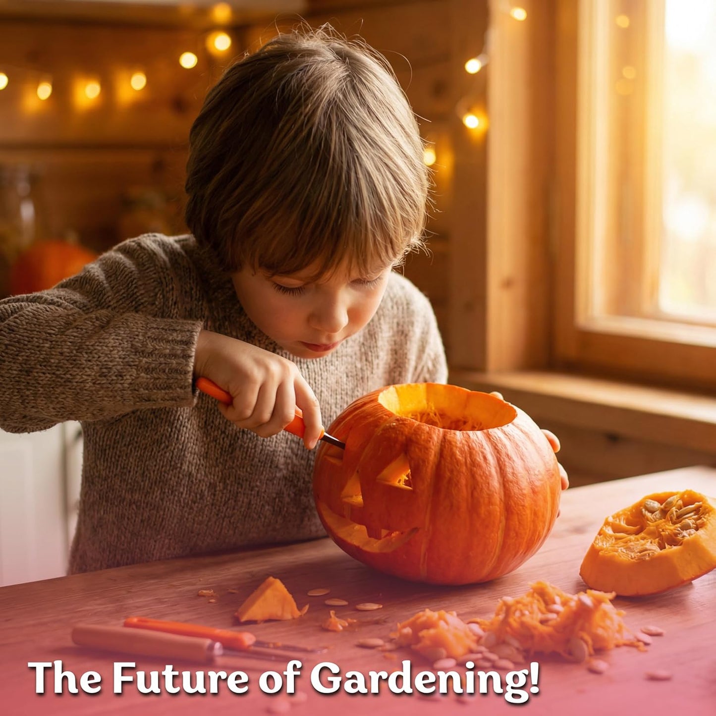 KVITER Organic Sugar Pumpkin Seeds - Heirloom Cucurbita Pepo for Sweet Pies & Canning | Perfect for Outdoor Gardens