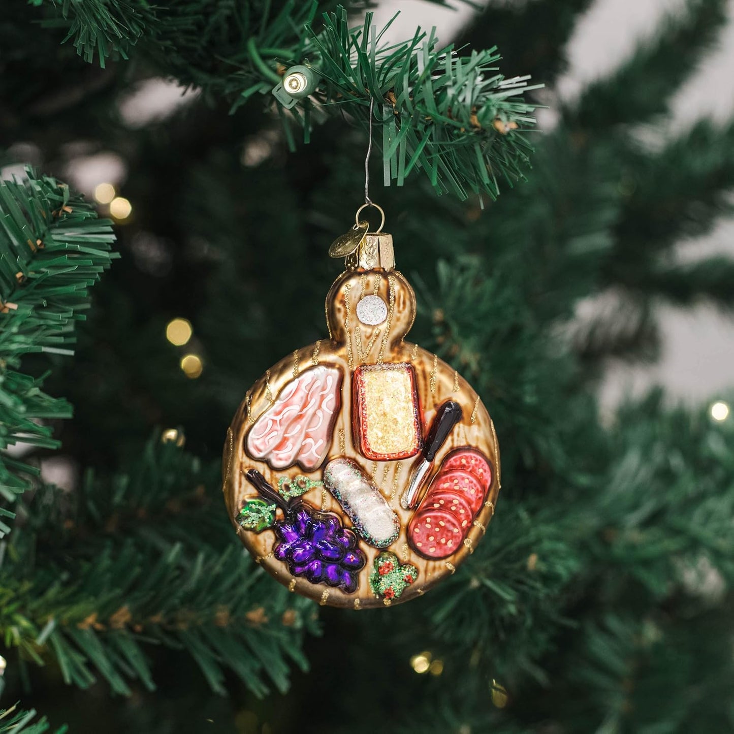 Handcrafted Glass Cheese Wedge Ornament - Unique Christmas Tree Decoration