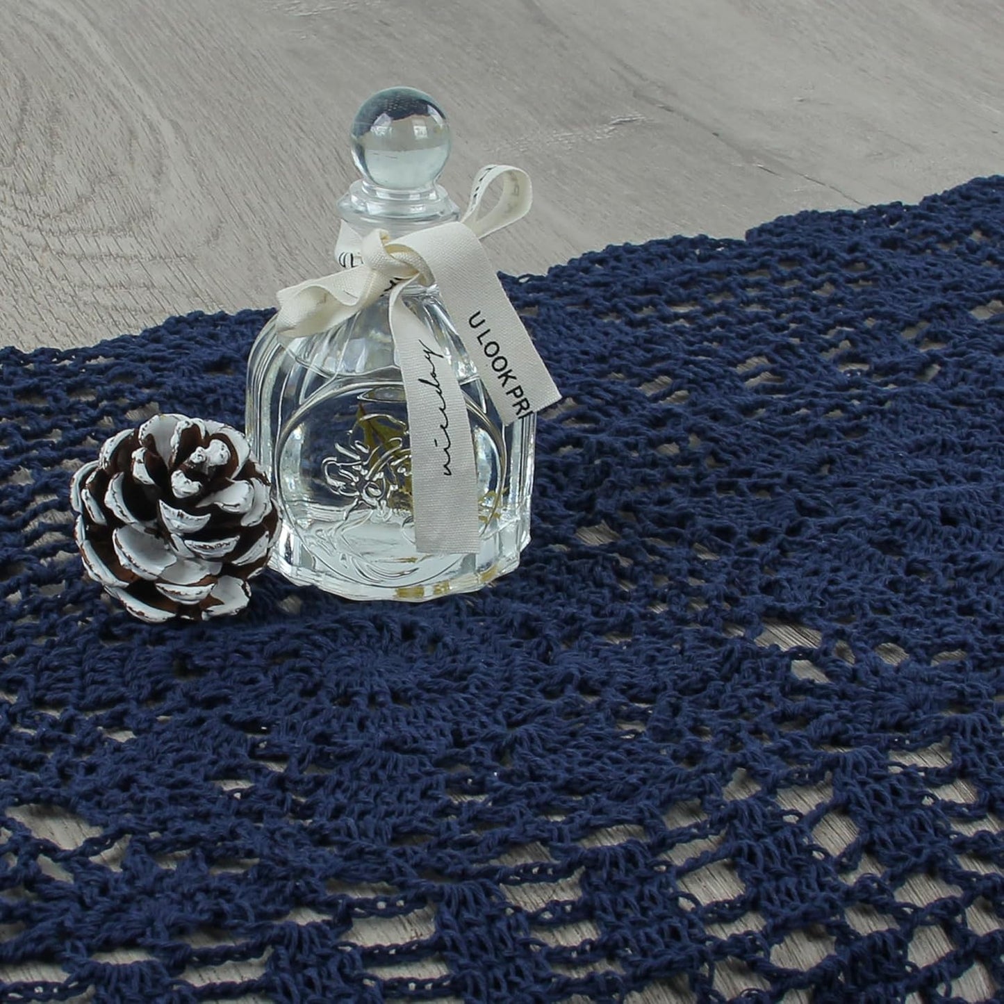 Handmade Crochet Lace Table Runner 15x51 Inch - Elegant White Décor
