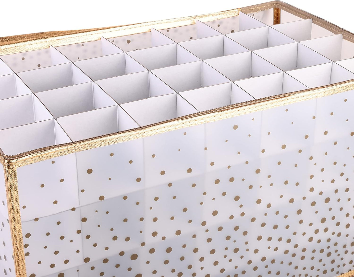 Ornament Storage Organizer for 112 Ornaments | Zipper Closure | Space-Saving Red Design