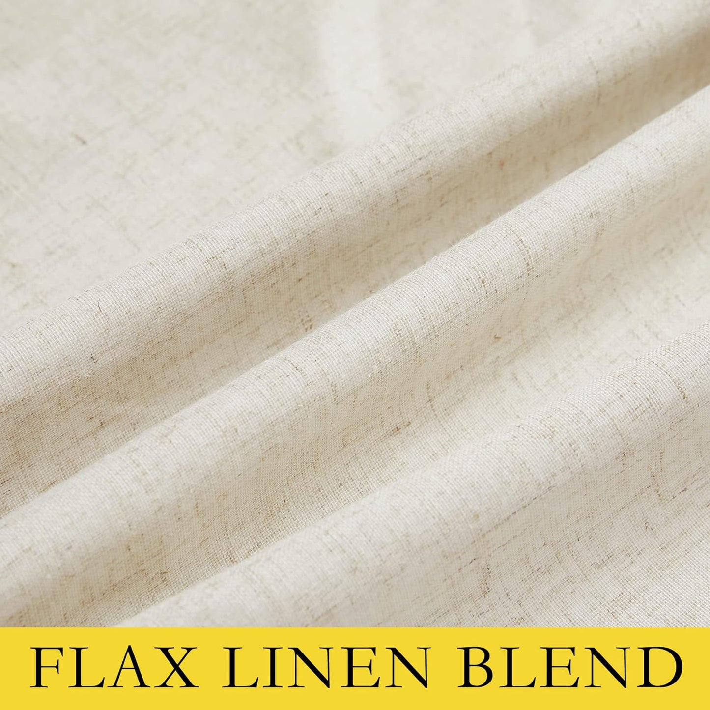 NICETOWN Blackout Curtains - Natural Thick Linen Blend with White Liners | Thermal Insulated Draperies (2 Panels, 42" W x 63" L)