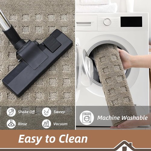 BEQHAUSE Dirt Trapper Door Mat - Absorbent Non-Slip Indoor Entrance Rug | 20" x 32", Beige