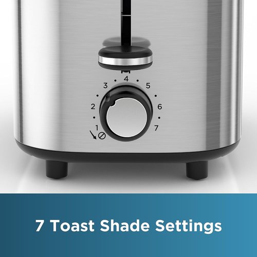 BLACK+DECKER® 2-Slice Toaster - Extra-Wide Slots for Bagels & 7 Toast Shade Settings, Stainless Steel Finish