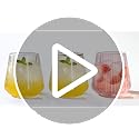 Clear Disposable Plastic Wine Glasses 14 oz, 40 Pack - Stemless Cocktail & Spritz Glasses